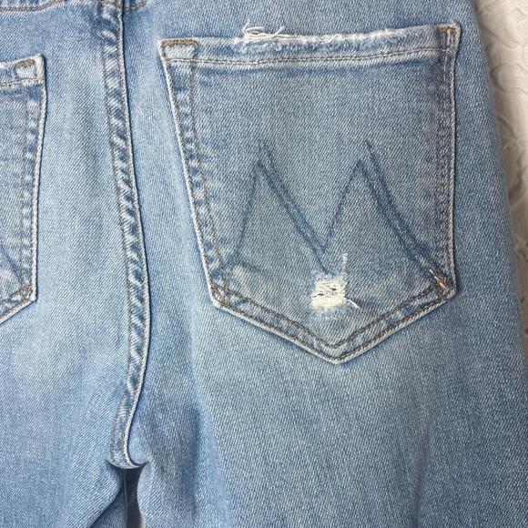 Mother the insider crop Step fray Distressed Light Blue Jeans - Picture 8 of 16